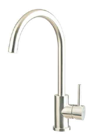 1 Hole CUPC Stainless Steel Kitchen Sink Faucet Chrome Stainless Steel