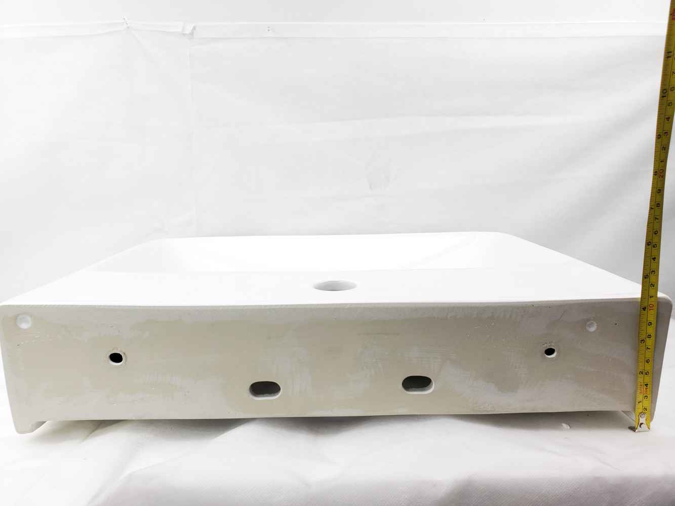 19.88-in. x 13.97-in. Rectangle Bathroom Vessel Sink White Enamel Glaze