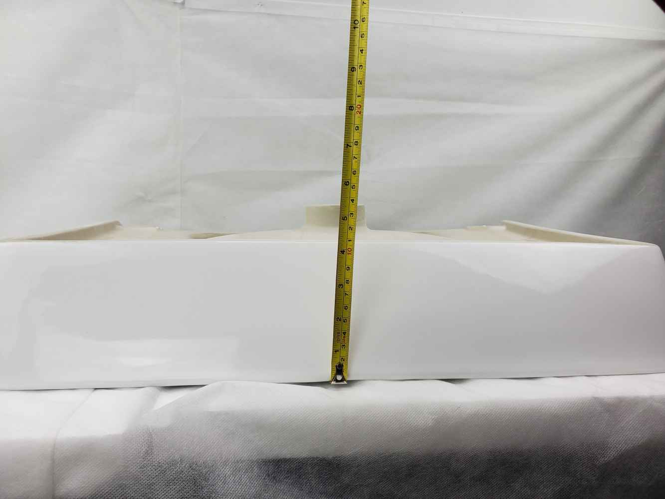 23.81-in. x 13.97-in. Rectangle Bathroom Vessel Sink White Enamel Glaze