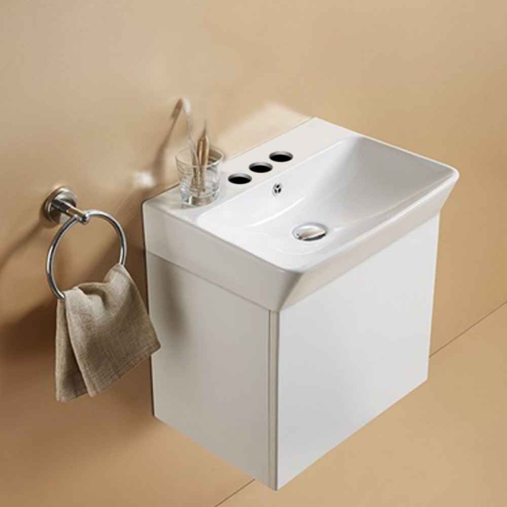 23.81-in. x 13.97-in. Rectangle Bathroom Vessel Sink White Enamel Glaze