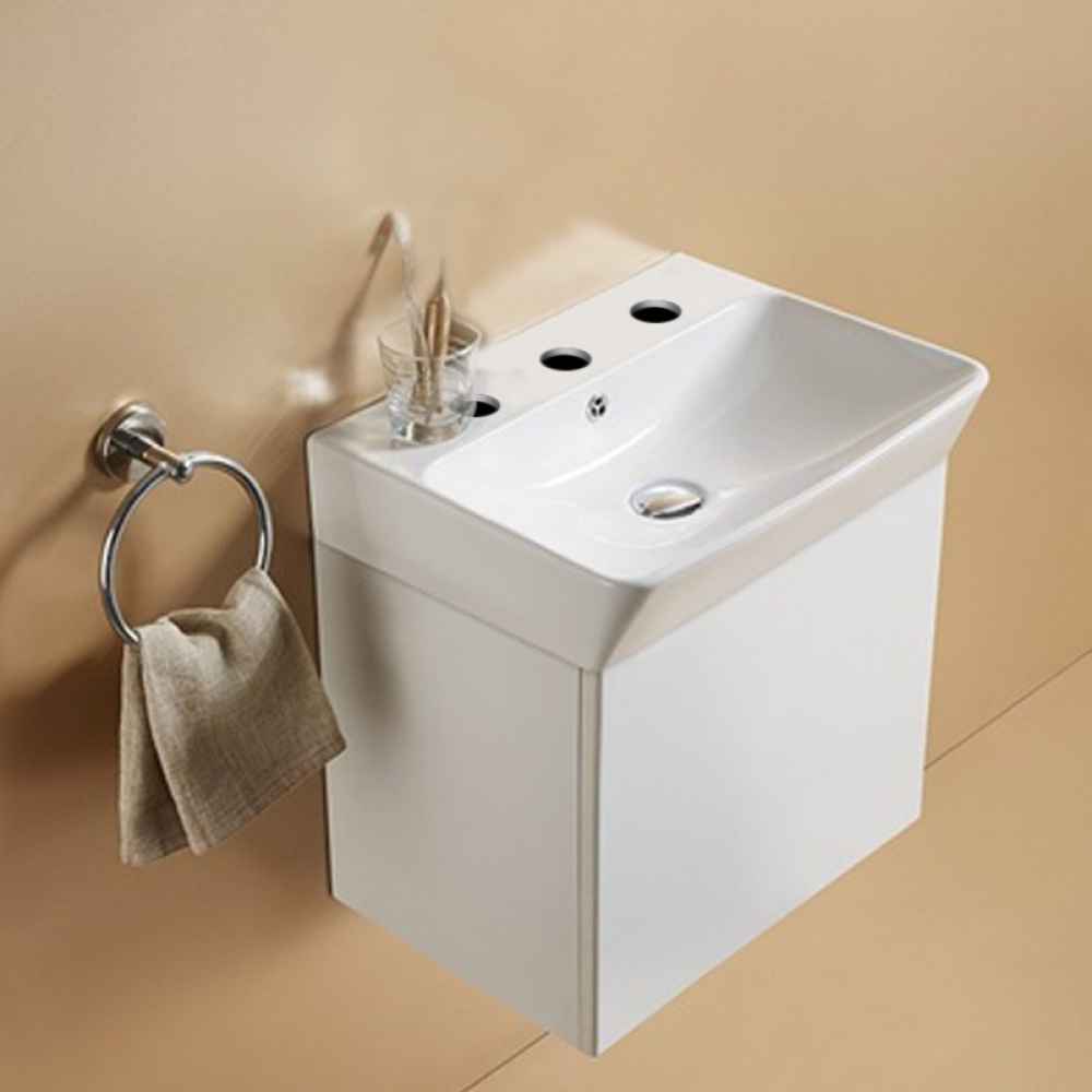 23.81-in. x 13.97-in. Rectangle Bathroom Vessel Sink White Enamel Glaze