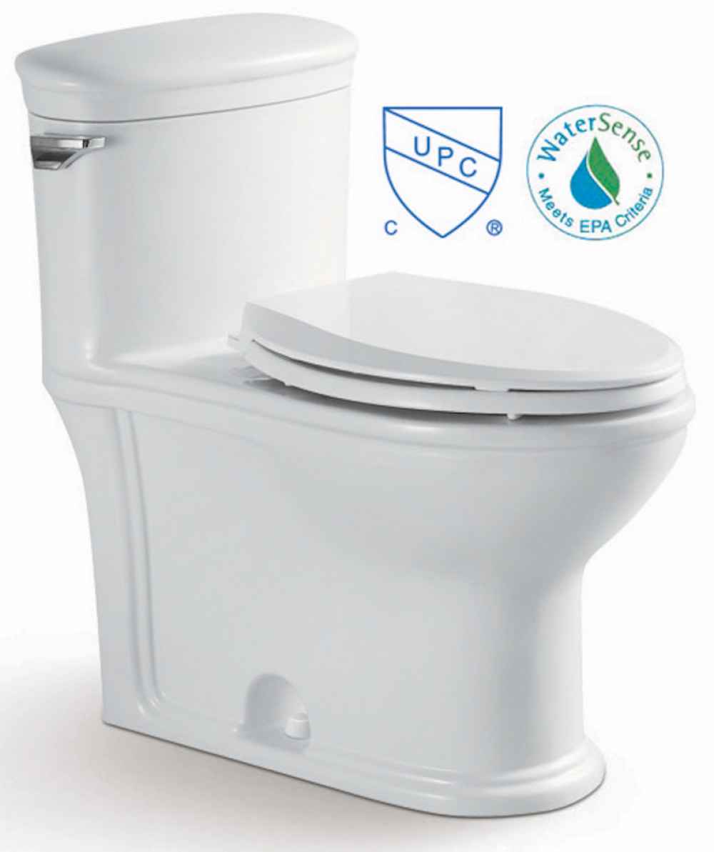 CUPC Certified One Piece Toilet White Single Flush Comfort Height