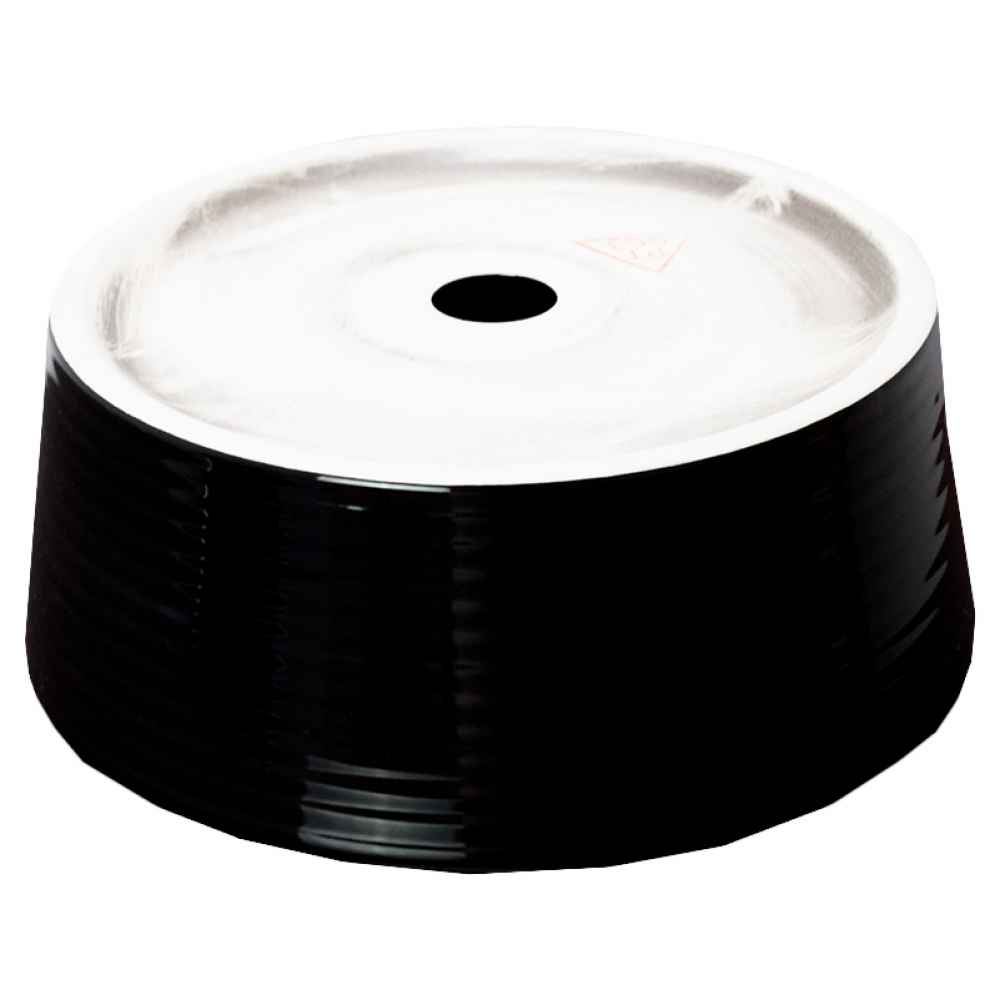 14.09-in. x 14.09-in. Round Bathroom Vessel Sink Black Enamel Glaze