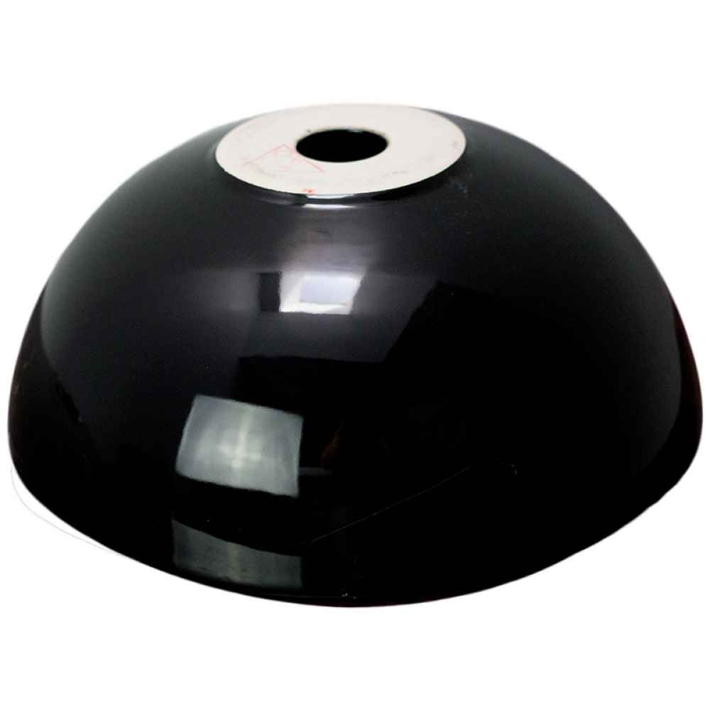 14.09-in. x 14.09-in. Round Bathroom Vessel Sink Black Enamel Glaze