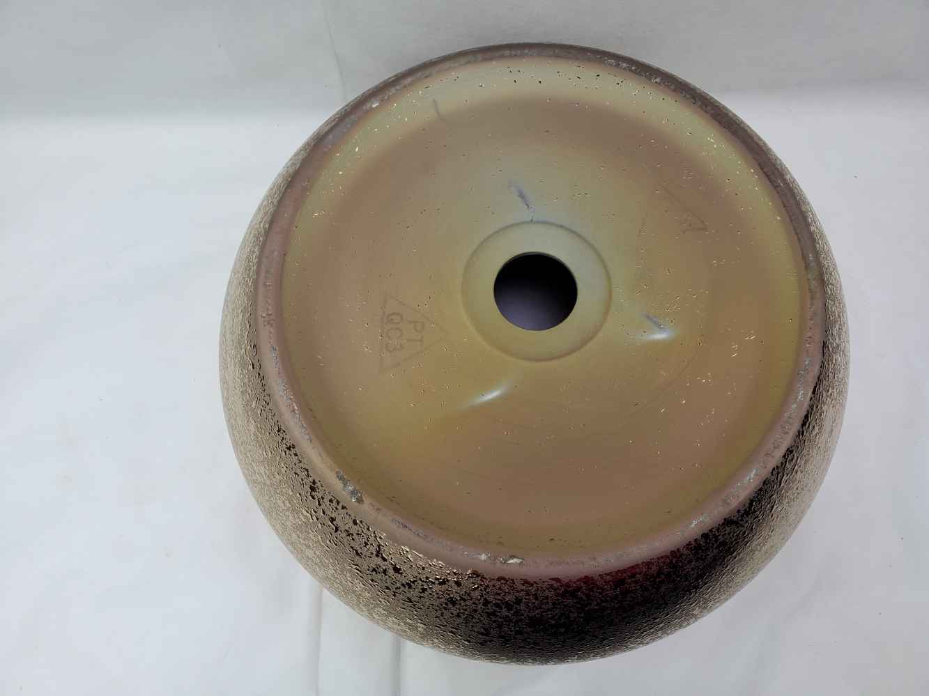 16.14-in. x 16.14-in. Round Bathroom Vessel Sink Oil Rubbed Bronze Enamel Glaze