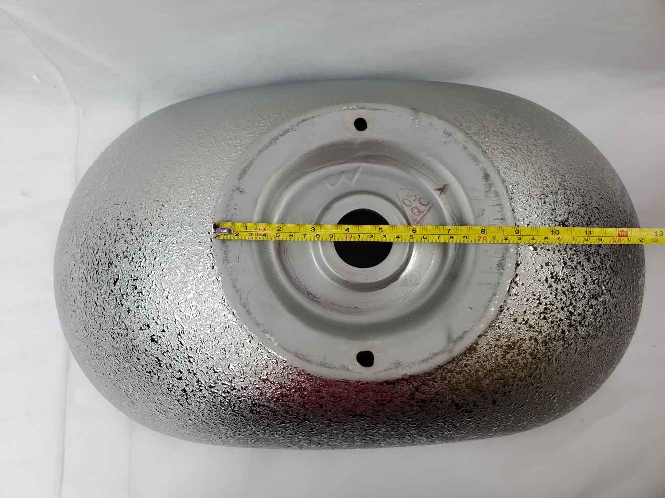 24.21-in. x 14.17-in. Oval Bathroom Vessel Sink Silver Enamel Glaze