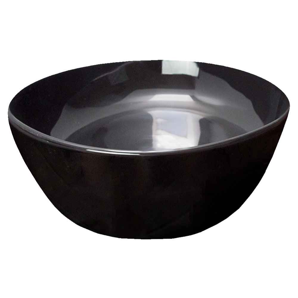 14.09-in. x 14.09-in. Round Bathroom Vessel Sink White Enamel Glaze