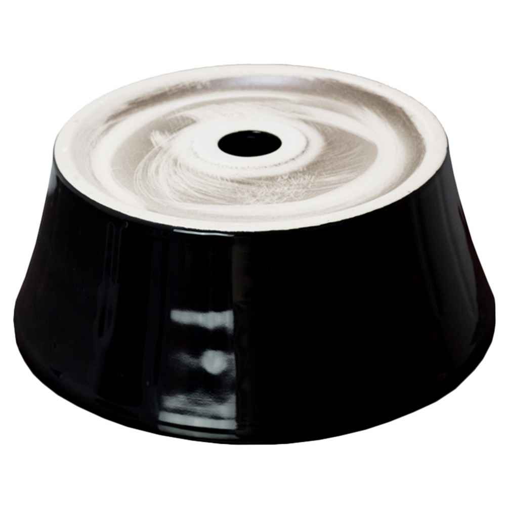 15.9-in. x 15.9-in. Round Bathroom Vessel Sink Black Enamel Glaze