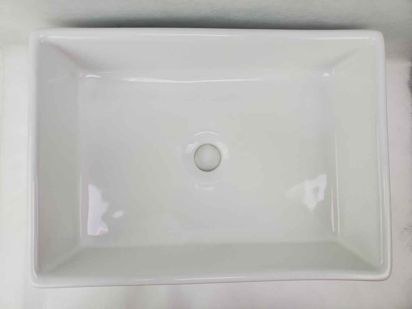18.5-in. x 13-in. Rectangle Bathroom Vessel Sink White Enamel Glaze