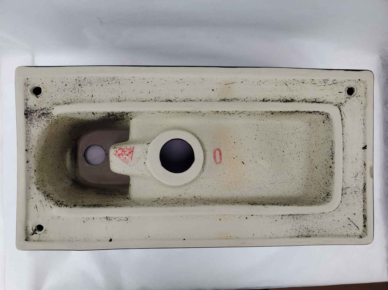 19-in. x 9.5-in. Rectangle Bathroom Vessel Sink Black Enamel Glaze