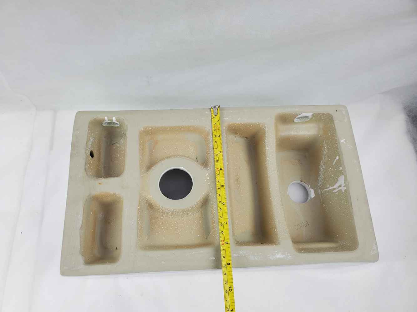 16.3 x 8.7 in White Rectangle Ceramic Bathroom Vessel Sink