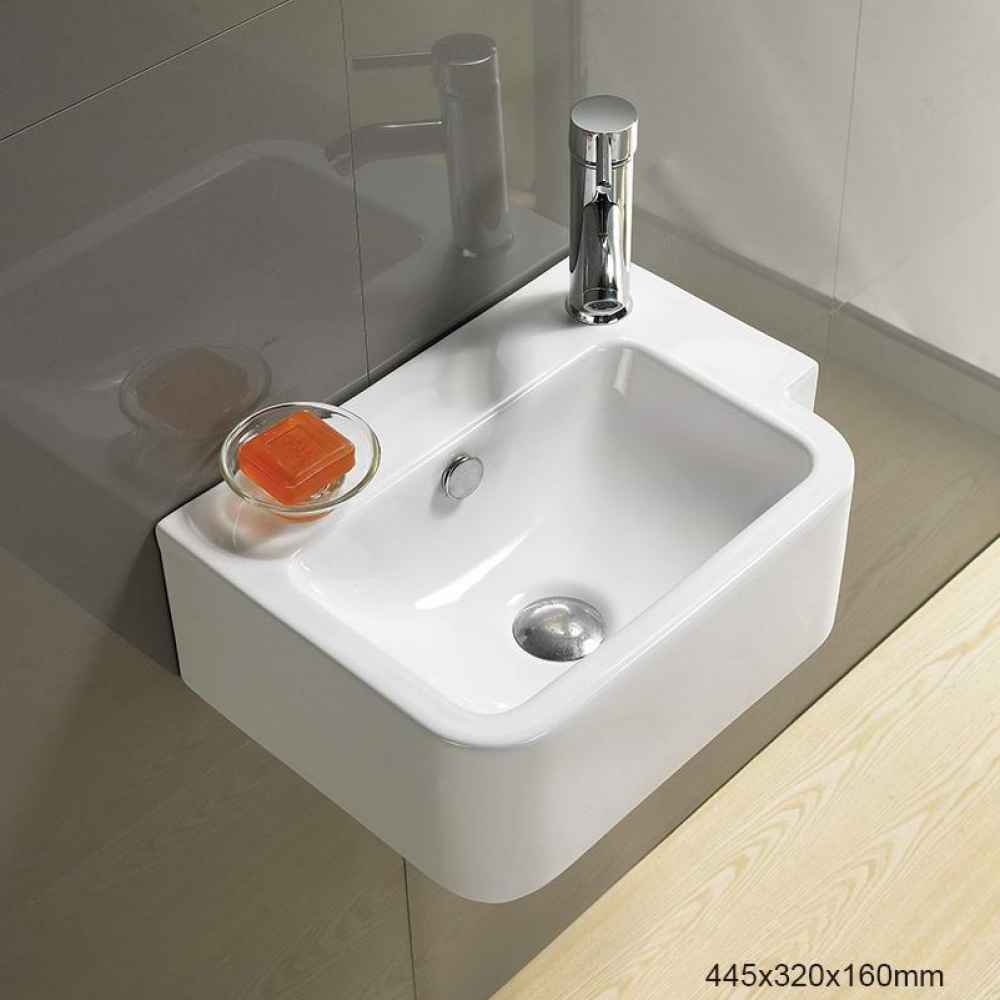 17.5-in. x 12.6-in. Rectangle Bathroom Vessel Sink White Enamel Glaze