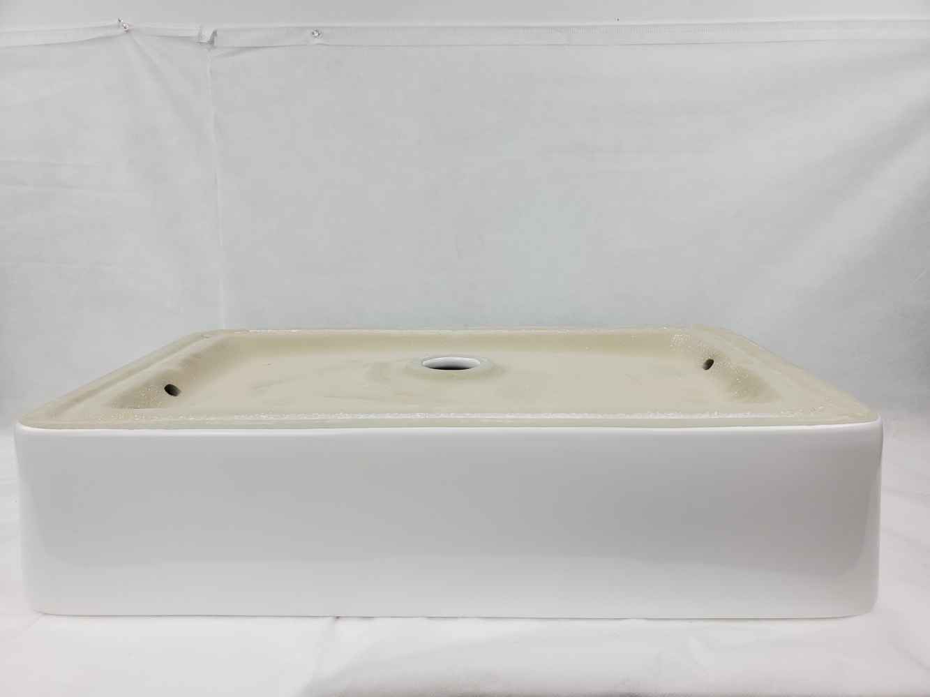 23-in. x 14.6-in. Rectangle Bathroom Vessel Sink White Enamel Glaze