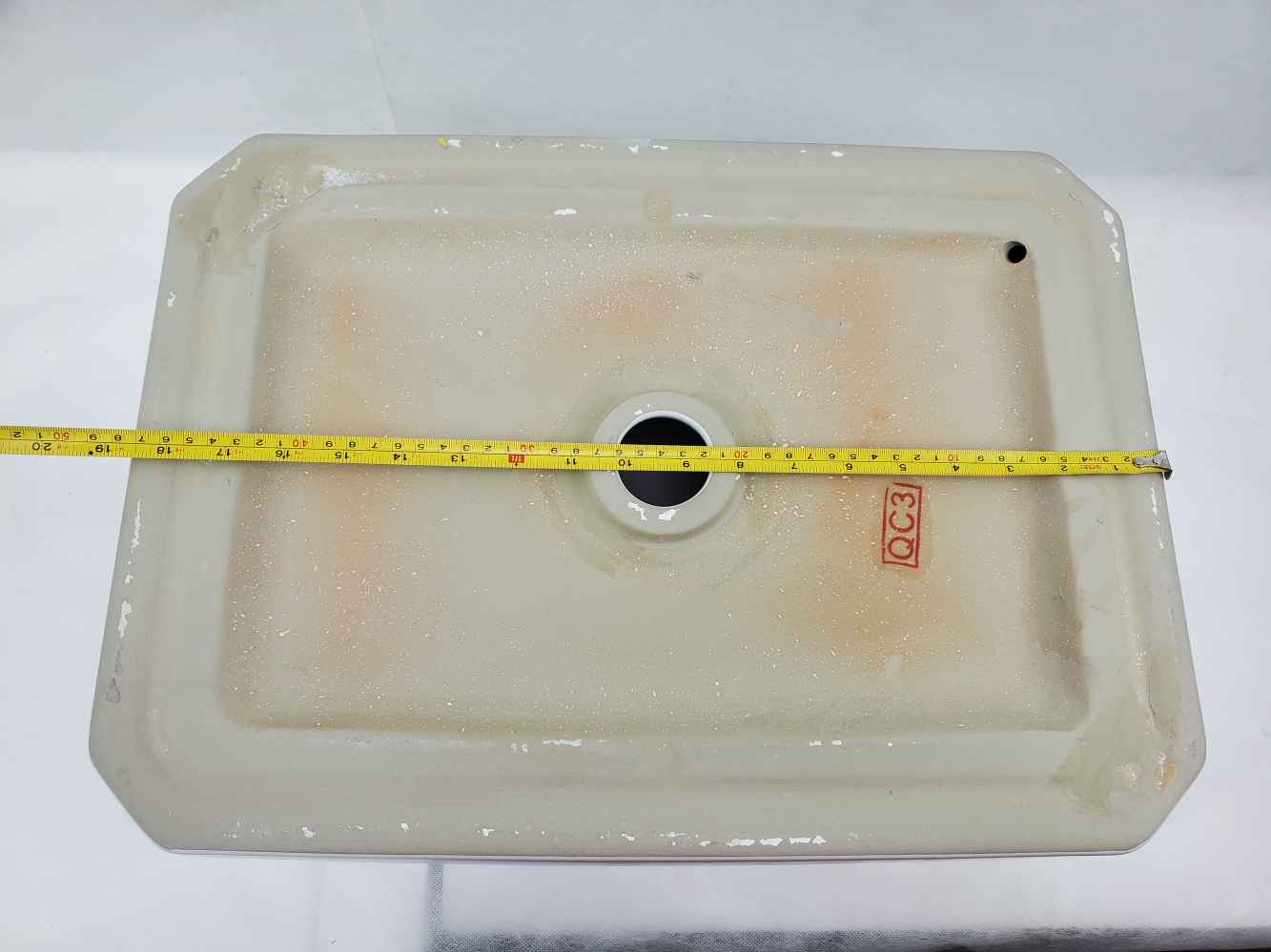 19.7-in. x 14.4-in. Rectangle Bathroom Vessel Sink White Enamel Glaze