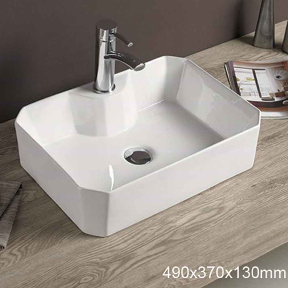 19.3-in. x 14.7-in. Rectangle Bathroom Vessel Sink White Enamel Glaze