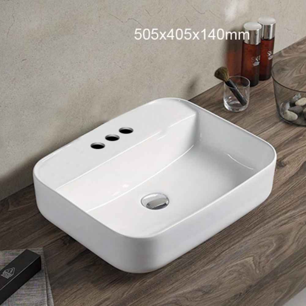 20-in. x 16-in. Rectangle Bathroom Vessel Sink White Enamel Glaze