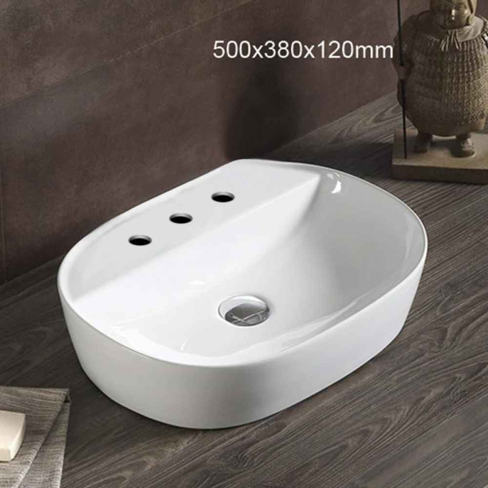19.7-in. x 15-in. Oval Bathroom Vessel Sink White Enamel Glaze