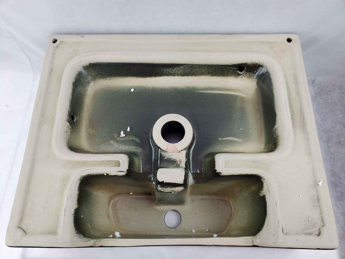 20.9-in. x 16.5-in. Rectangle Bathroom Vessel Sink Black Enamel Glaze