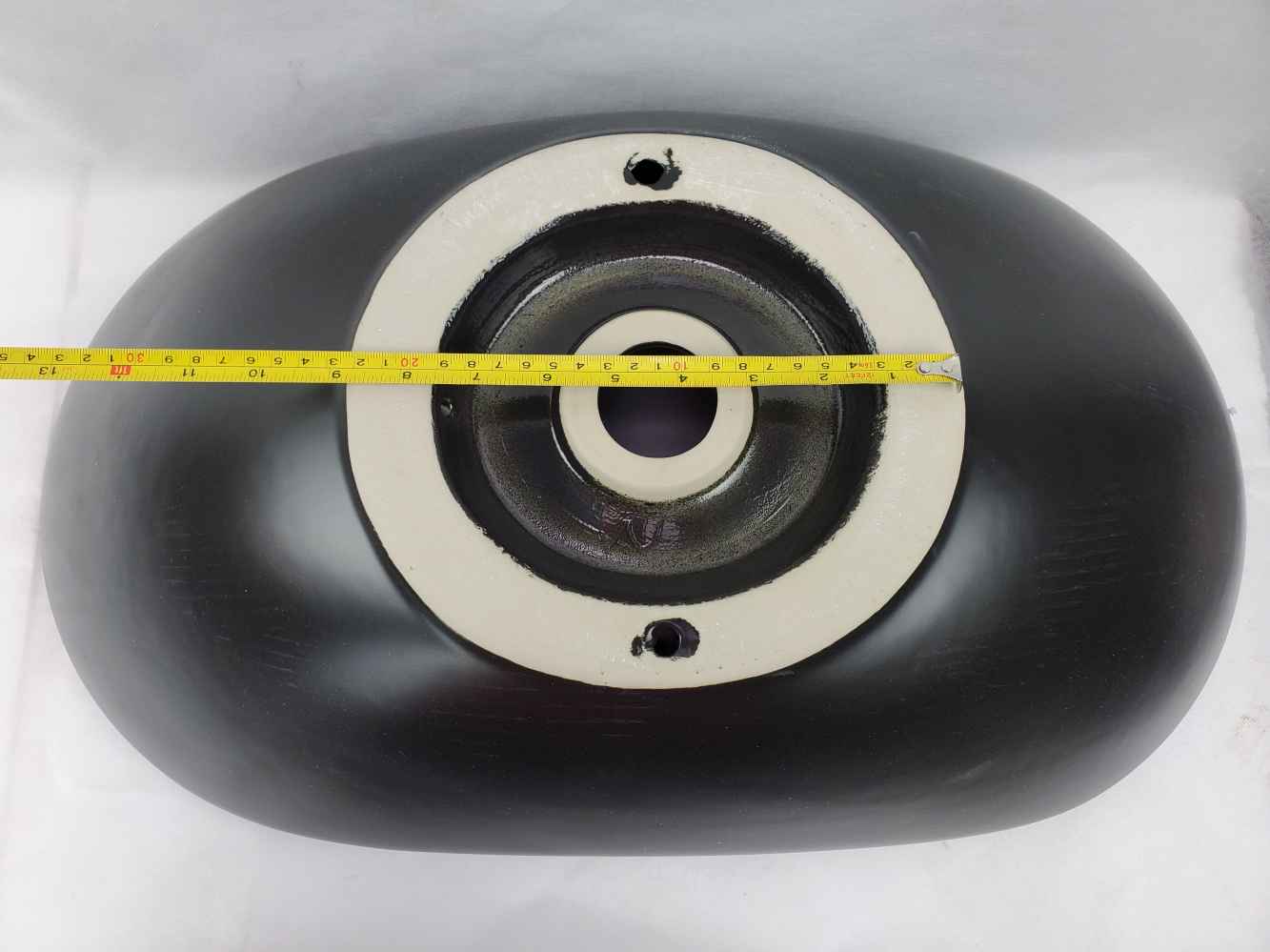 24.2-in. x 14.2-in. Oval Bathroom Vessel Sink Black Enamel Glaze