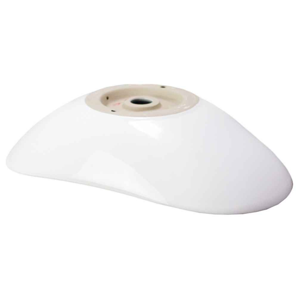 24.2-in. x 14.2-in. Oval Bathroom Vessel Sink White Enamel Glaze