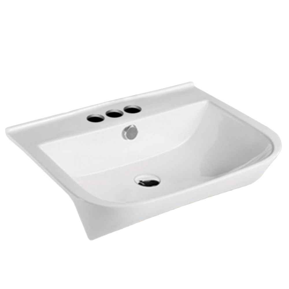 23.6-in. x 18.5-in. Rectangle Bathroom Vessel Sink White Enamel Glaze