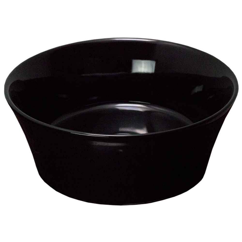 14.09-in. x 14.09-in. Round Bathroom Vessel Sink Black Enamel Glaze