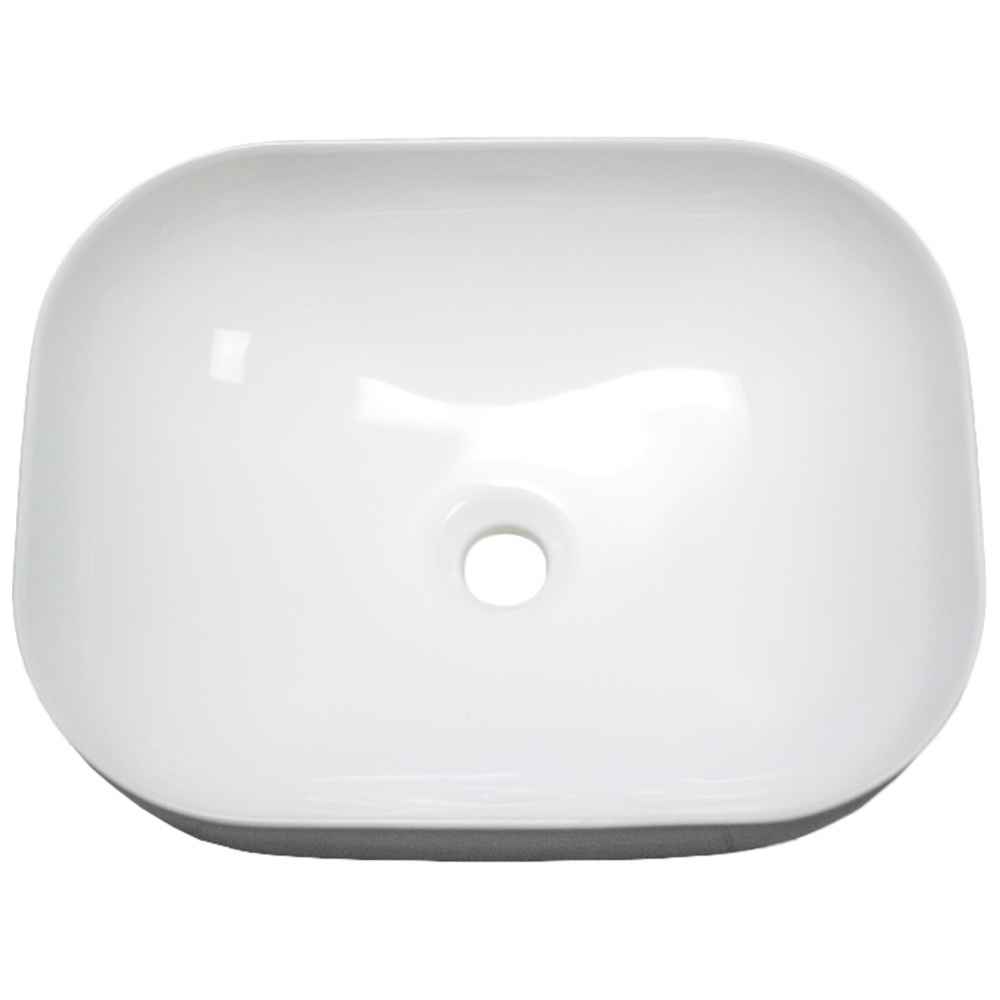 19.9-in. x 15.9-in. Rectangle Bathroom Vessel Sink White Enamel Glaze