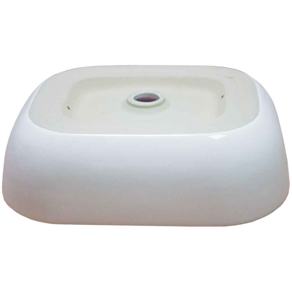 19.9-in. x 15.9-in. Rectangle Bathroom Vessel Sink White Enamel Glaze