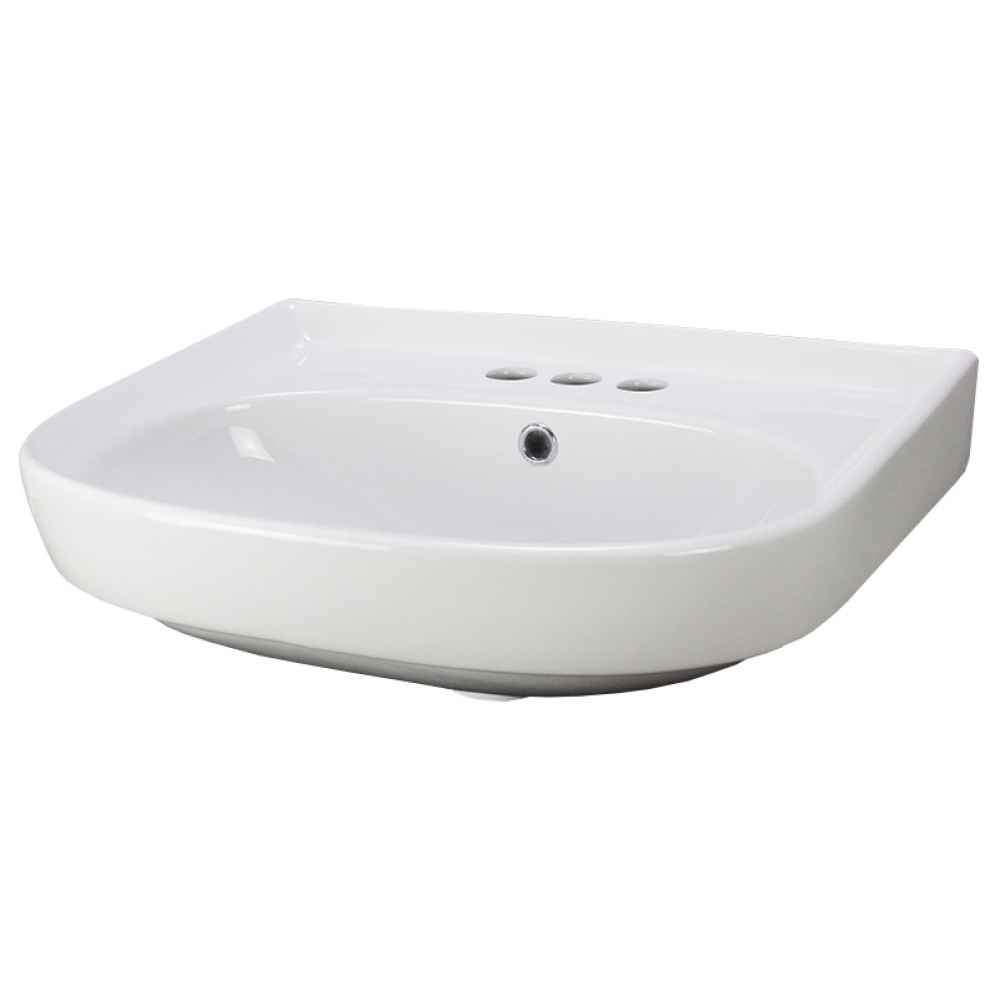 22-in. x 17.7-in. Rectangle Bathroom Vessel Sink White Enamel Glaze