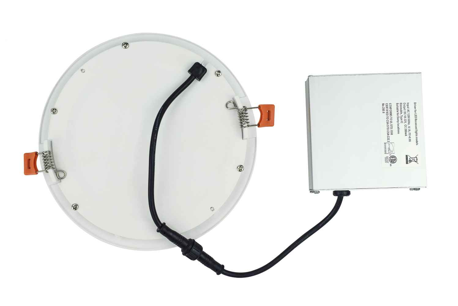 4-in. W Round Aluminum Semi-Recessed Pot Light In White Color