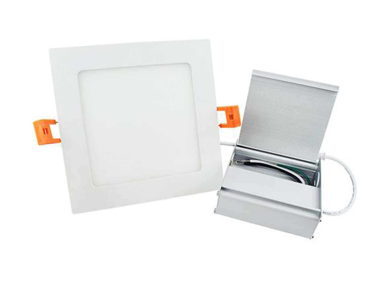 4-in. W Square Aluminum Semi-Recessed Pot Light In White Color