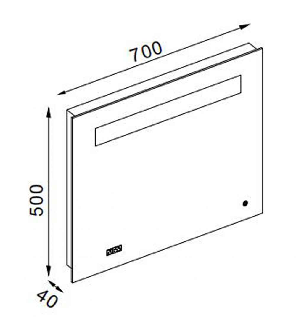 28-in. W Rectangle Aluminum Wall Mount LED Backlit Mirror In Aluminum Color