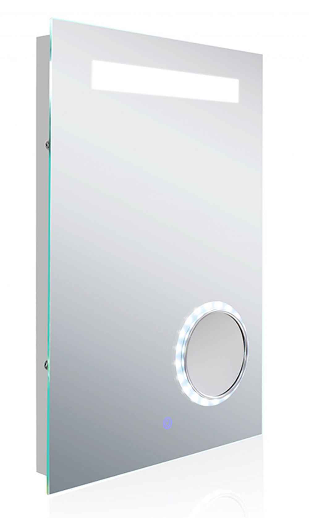 18-in. W Rectangle Aluminum Wall Mount LED Backlit Mirror In Aluminum Color