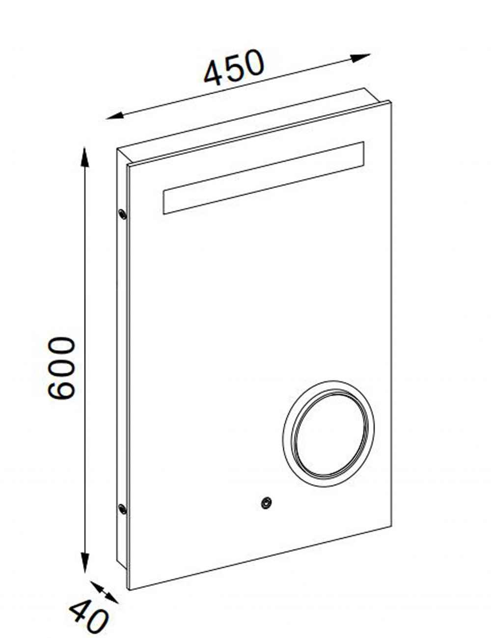 18-in. W Rectangle Aluminum Wall Mount LED Backlit Mirror In Aluminum Color