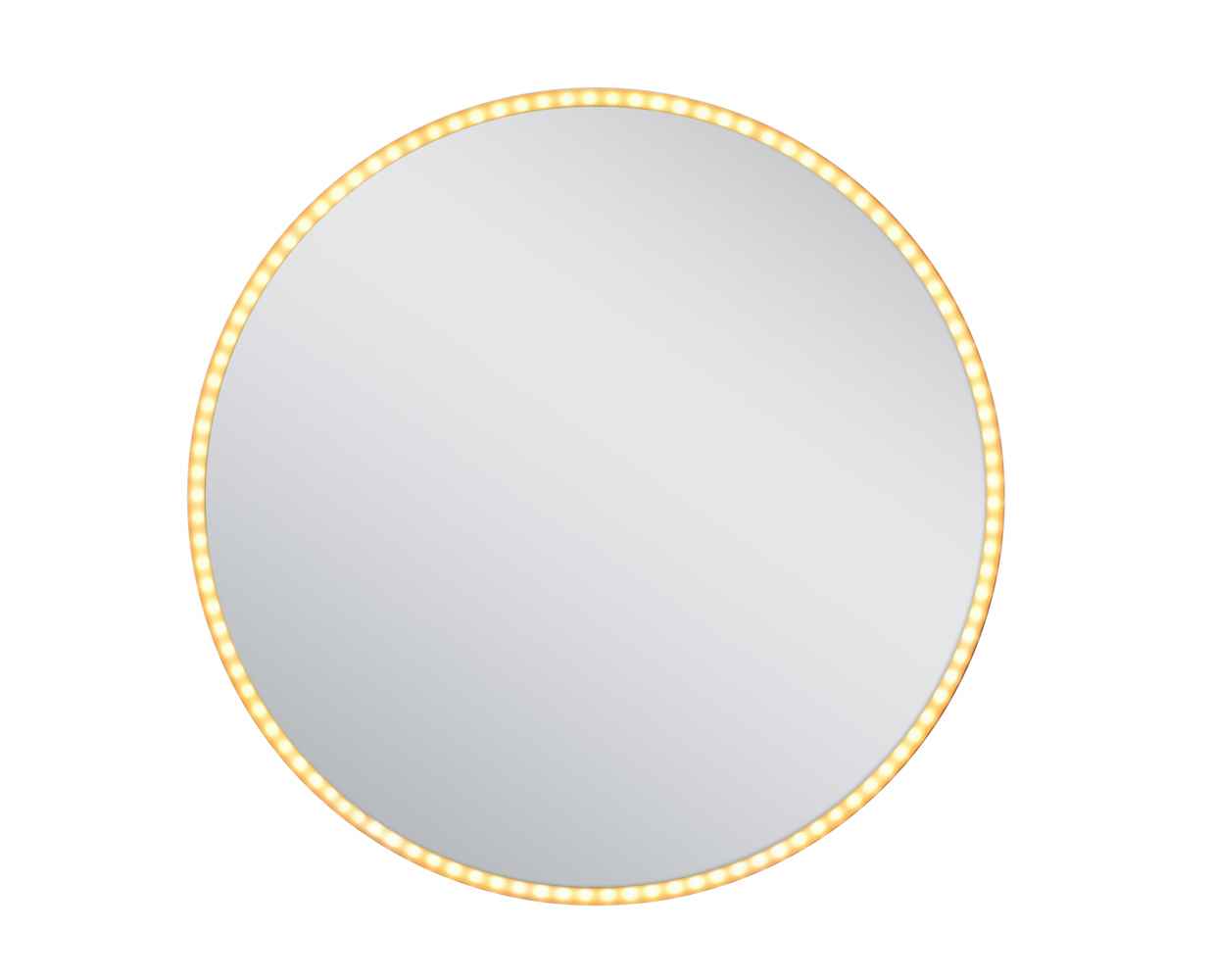 24-in. W Round Aluminum Wall Mount LED Backlit Mirror In Aluminum Color