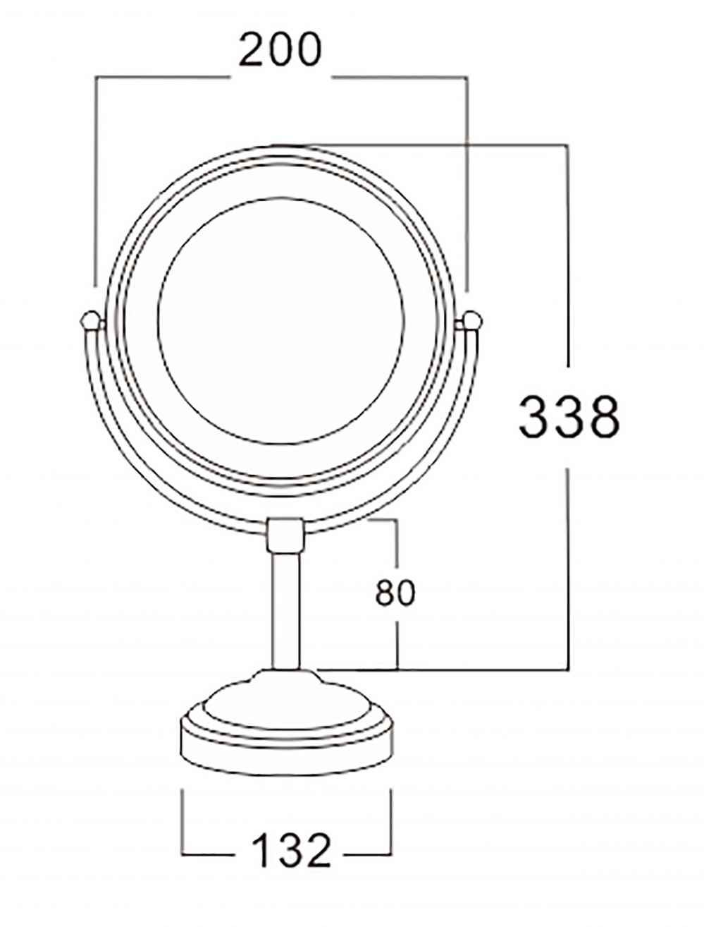 10-in. x 15-in. Stainless Steel Above Counter Magnifying Mirror In Chrome