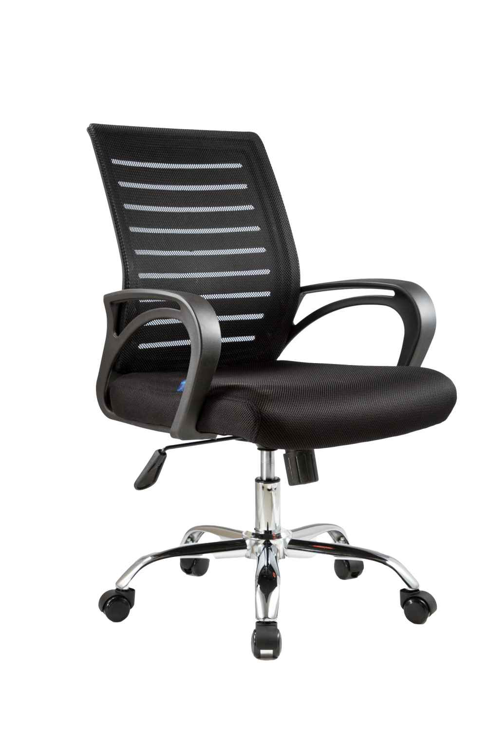 21.7-in. W 38.2-in. H Traditional Stainless Steel-Plastic-Nylon Office Chair In Black