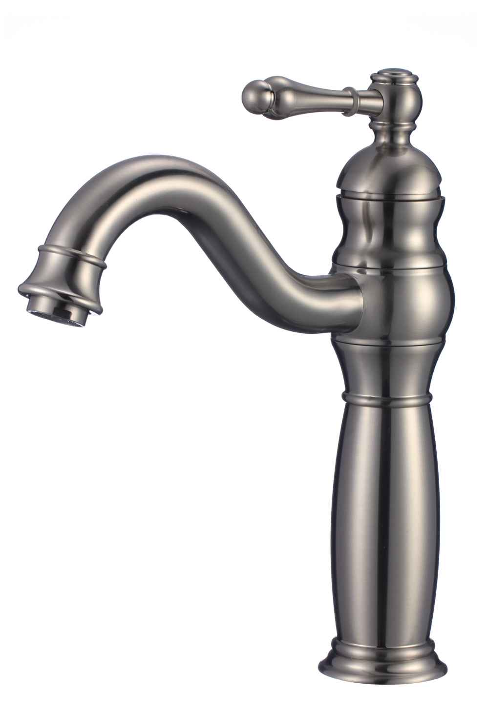 1 Hole CUPC Stainless Steel Bathroom Sink Faucet Brushed Nickel Lead Free Brass