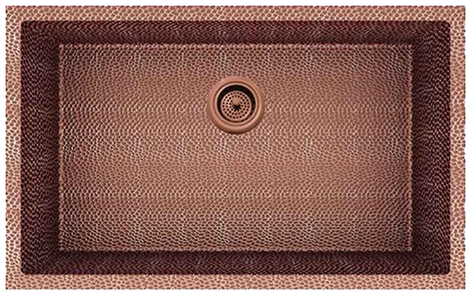 29-in. W CSA Approved Copper Kitchen Sink With 1 Bowl And 16 Gauge