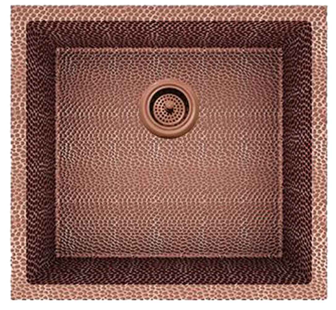19-in. W CSA Approved Copper Kitchen Sink With 1 Bowl And 16 Gauge