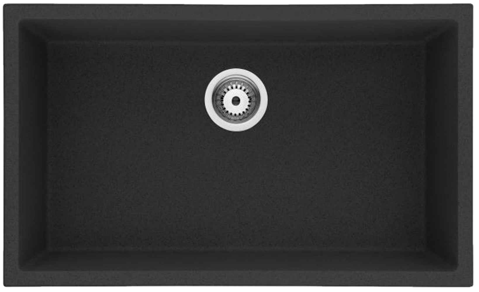 30-in. W CSA Approved Black Granite Composite Kitchen Sink With 1 Bowl