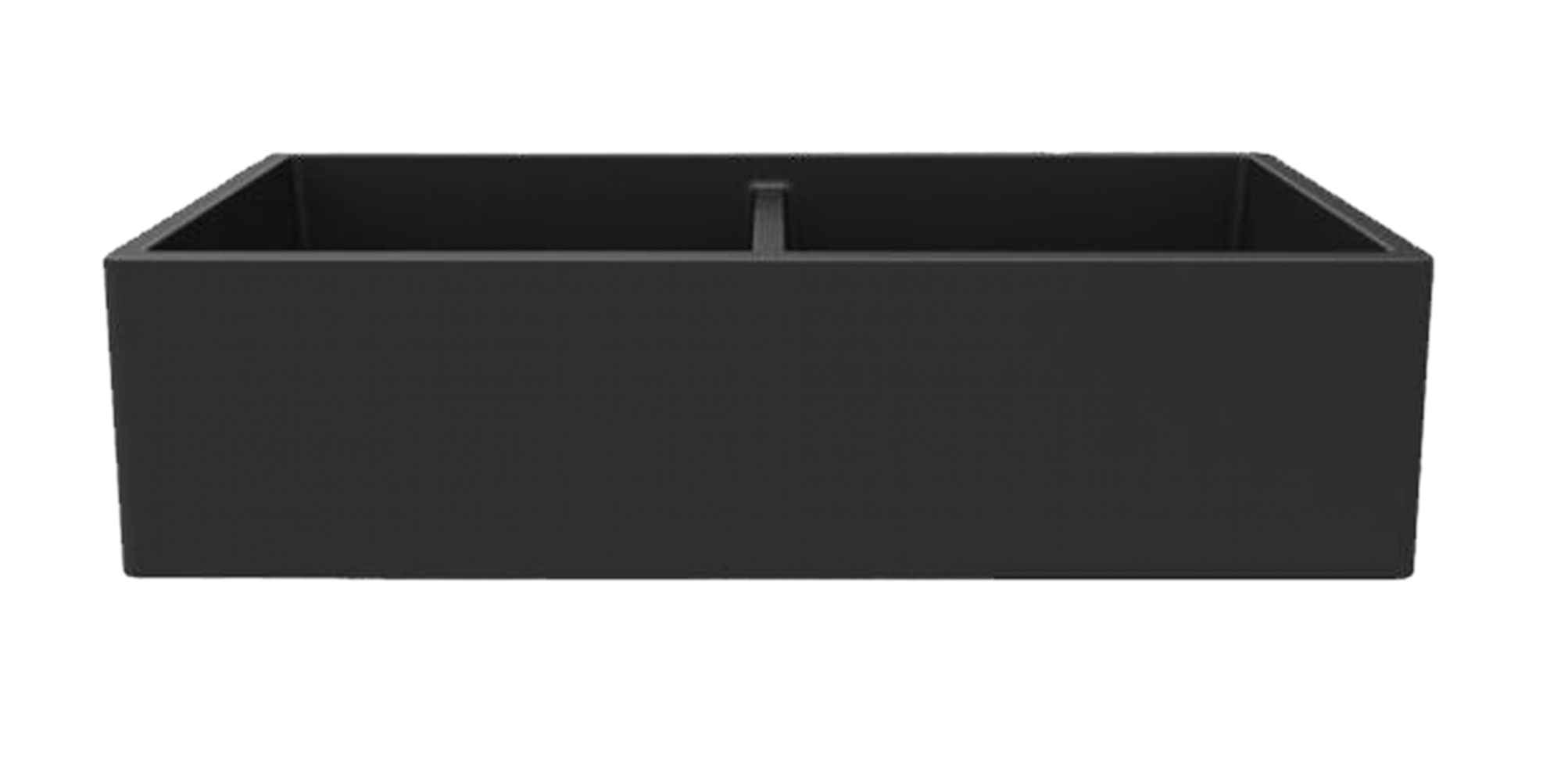 33-in. W CSA Approved Black Granite Composite Kitchen Sink With 2 Bowl
