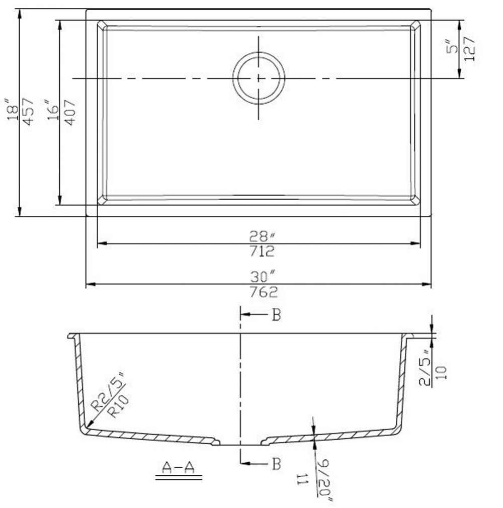 30-in. W CSA Approved White Granite Composite Kitchen Sink With 1 Bowl