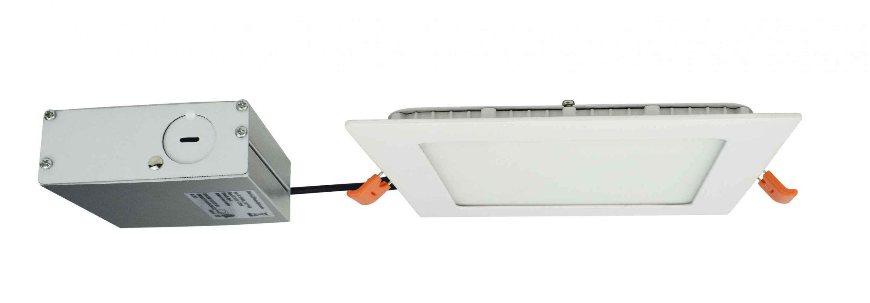 48 Pieces Set Of 6-in. W Square Aluminum Semi-Recessed Pot Lights In White