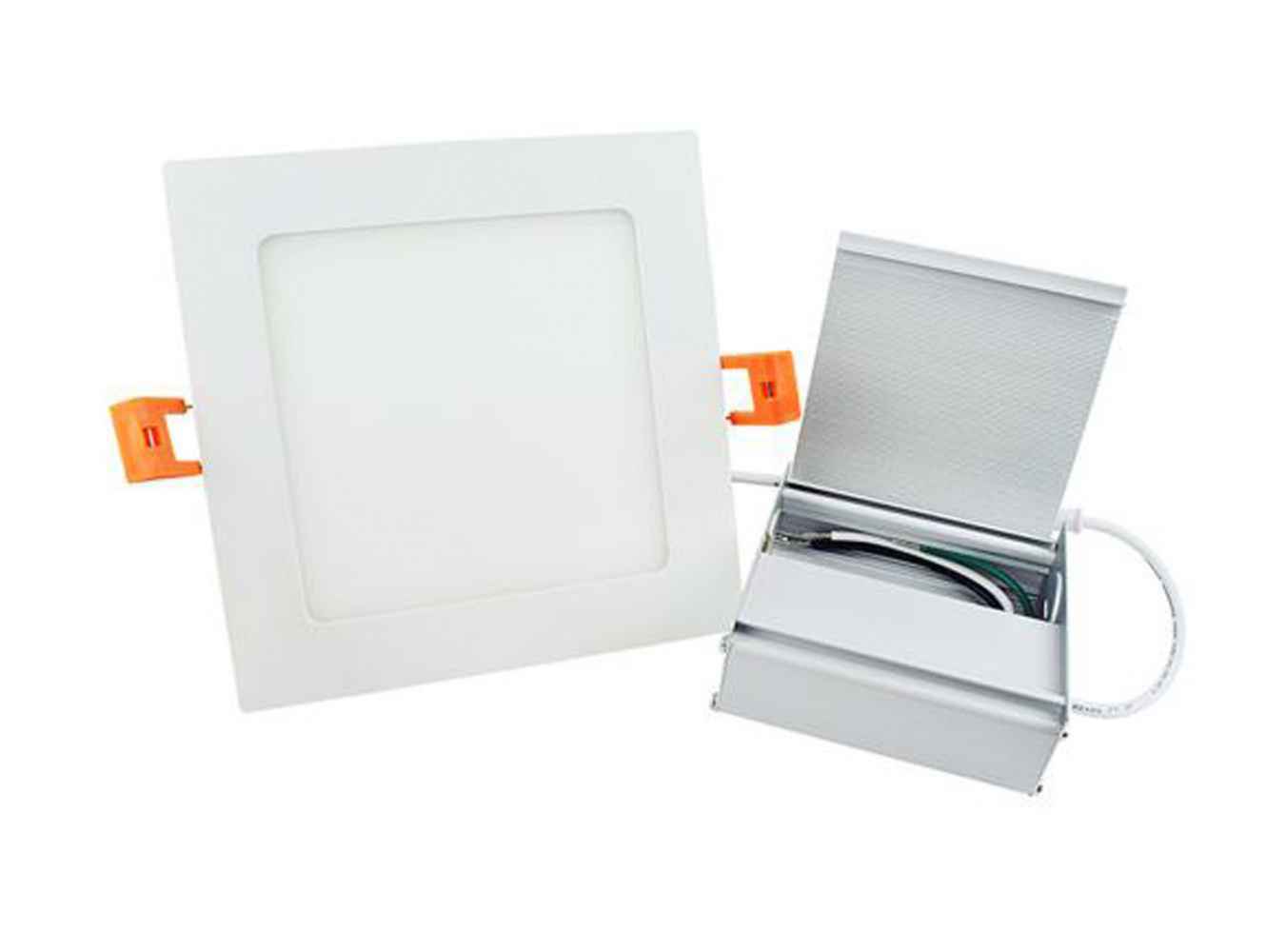 48 Pieces Set Of 6-in. W Square Aluminum Semi-Recessed Pot Lights In White