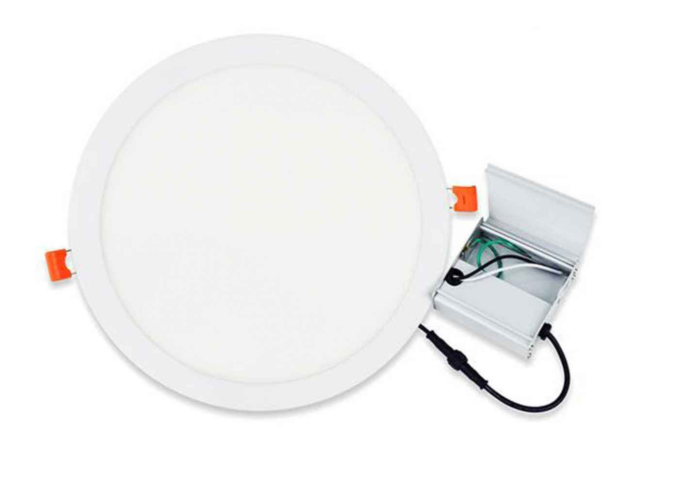 12 Pieces Set Of 12-in. W Round Aluminum Semi-Recessed Pot Lights In White
