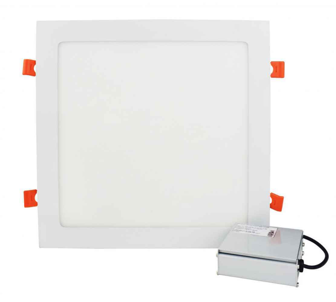 12 Pieces Set Of 12-in. W Square Aluminum Semi-Recessed Pot Lights In White