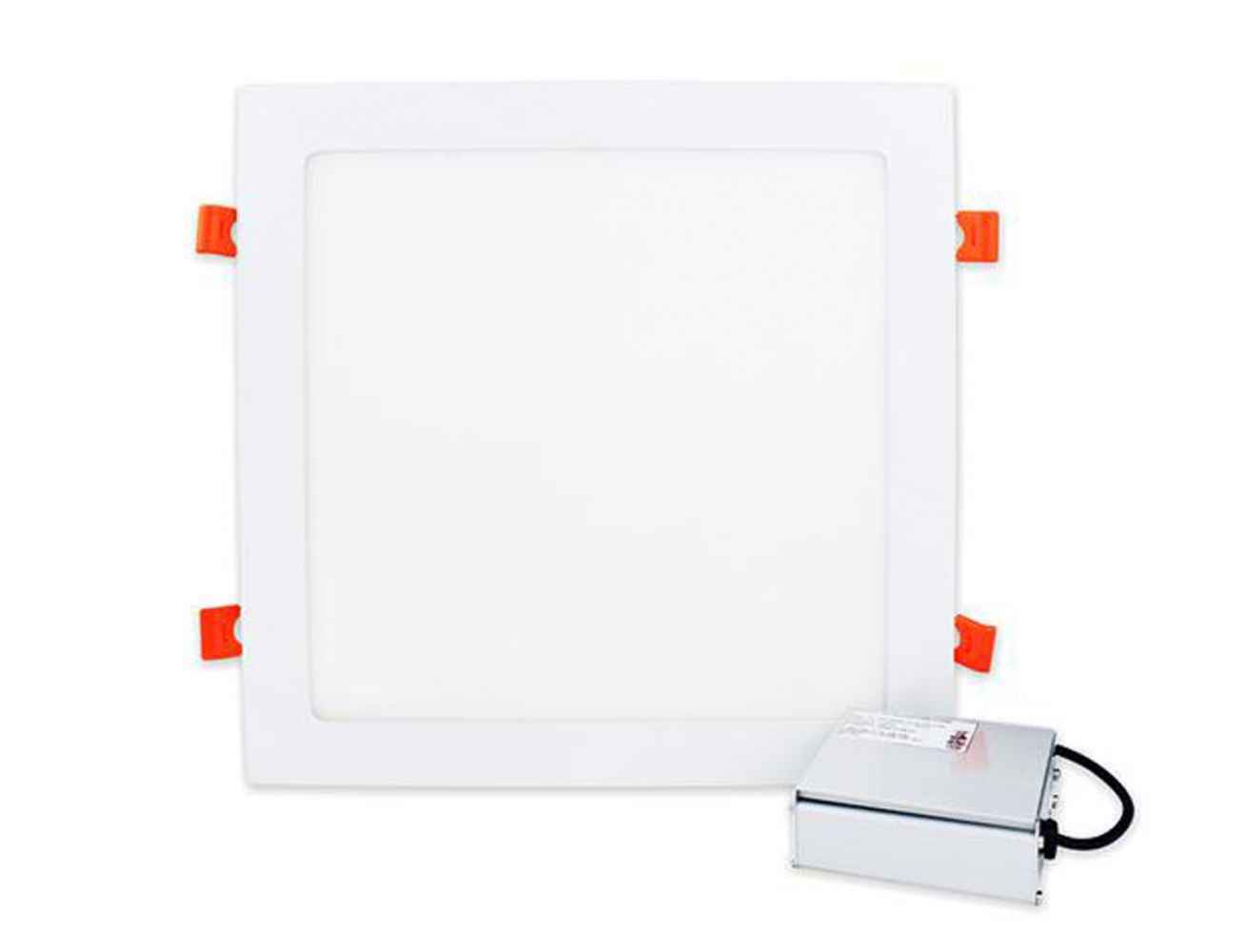 48 Pieces Set Of 12-in. W Square Aluminum Semi-Recessed Pot Lights In White