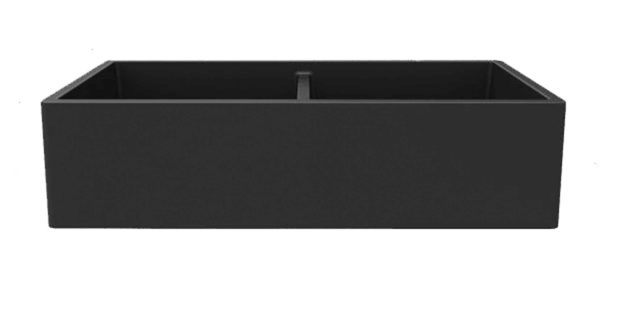 33-in. W CSA Approved Black Granite Composite Kitchen Sink With 2 Bowl