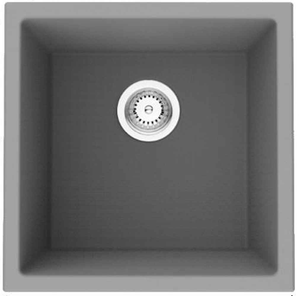 17-in. W CSA Approved Black Granite Composite Kitchen Sink With 1 Bowl